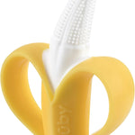 Nuby Nananubs Banana Massaging Teether – Baby Teething Toys 3 Months and Up, Silicone Teether for Sore Gums, Infant Toy, Baby Essentials, Brush, Travel Accessory, Gift for Babies