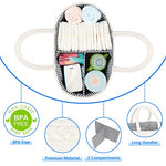 ABenkle Baby Diaper Caddy, Nursery Storage Bin and Car Organizer for Diapers Wipes, Cotton Rope Basket Changing Table Caddy
