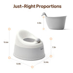 Tinyiota Toddler Potty Training Toilet, Removable Bowl with High Splash Guard, Assembles in Seconds, Easy-Clean and Travel-Ready for Boys and Girls Ages 6 Months to 3 Years (Gray)