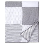 Burt's Bees Baby Reversible Blanket, Nursery, Stroller & Tummy-Time Organic Jersey Cotton Quilted Infant & Toddler Bedding