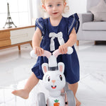 YGJT Baby Balance Bike Toys for 1 Year Old Girls, First Birthday Gifts for 10-36 Months Toddlers Bike, Non-Pedal 4 Silent Wheels Riding Toys, Kids Pre-School First Bike Rabbit