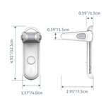 EUDEMON Childproof Door Lever Lock, Baby Safety Door Handle Lock, Easy to Install and Use Adhesive no Tools Need or Drill (White, 2 Pack)