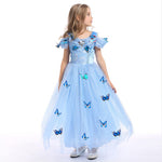 SNOWLION Princess Elsa Costume for Little Girls Toddler Princess Dress Up with Accessories Cinderella Cosplay Queen Snow (Blue, 4-5 Years)