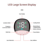 4 Modes and 12 Levels LED Display Rechargeable Electric Breast Pump with Painless Breast Soak Silicone Flange,Anti-Backflow Non-Spill Low Noise Portable Breastfeeding Pump with 10 Milk Storage Bags