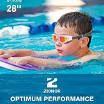 ZIONOR Kids Swim Goggles, G1MINI SE Anti-Fog Crystal Clear Swimming Goggles for Kids Age 6-14, Leak Proof Kids Swimming Goggles for Children Boy Girl with UV Protection (Red)