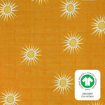 Babyletto 100% Organic Cotton All-Stages Midi Crib Sheet, GOTS-Certified, Fitted 360°, Ultra-Soft and Breathable Muslin - Golden Hour