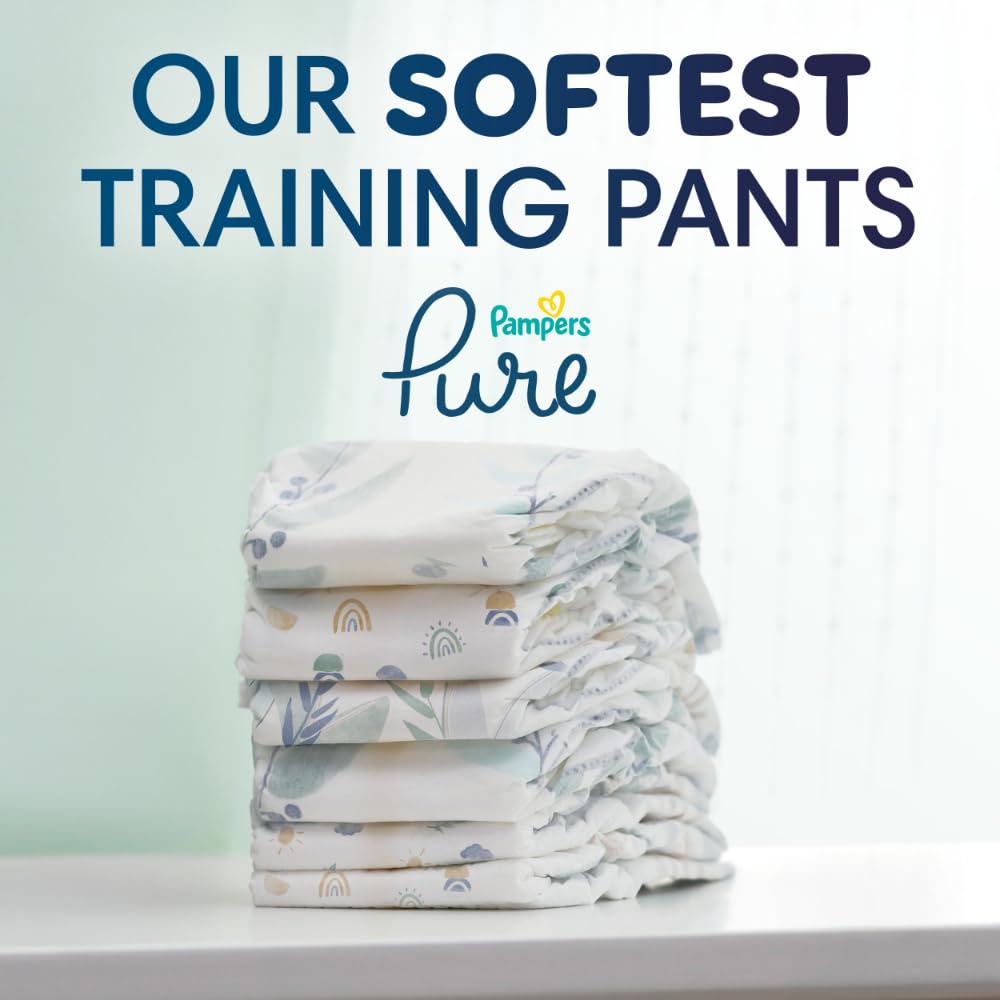 Pampers Pure Protection Training Underwear, Unisex, Size 3T4T, 92 Count, Premium, Hypoallergenic, Soft, Absorbent