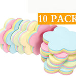 ZCHING Sticky Notes Self-Sticky Notes,100 Sheets/Pad, 10Pads/Pack in Box,Easy to Post for School, Business, Family,Great Office Supplies (Flower Shape)