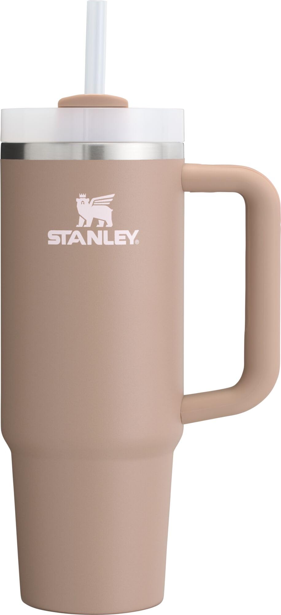 Stanley Quencher H2.0 FlowState Stainless Steel Vacuum Insulated Tumbler with Lid and Straw for Water, Iced Tea or Coffee, Smoothie and More, Rose Quartz 2.0, 30 OZ / 0.89 L