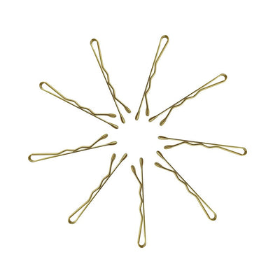 220 Count Mini Wavy 1.38 Inch Blonde Bobby Pins, YINGFENG Small Gold Hair Clips with Storage Box for Updos, Metal Hair Clips for Kids, Girls and Women, Suitable for All Hair Types