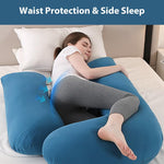 Elehealthy Pregnancy Pillow Maternity Pillow for Side Sleeping Soft Pregnancy Body Pillow for Pregnant Women, Maternity Pillow with Detachable and Adjustable Pillow Cover