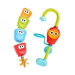 Yookidoo Toddler and Baby Bath Toy (Ages 1-3): Flow N Fill - 3 Stackable Play Cups - Battery Operated Interactive Hose Toy & Tumblers with Multiple Play Aspects - Make Bath Time Magical (No Mold)