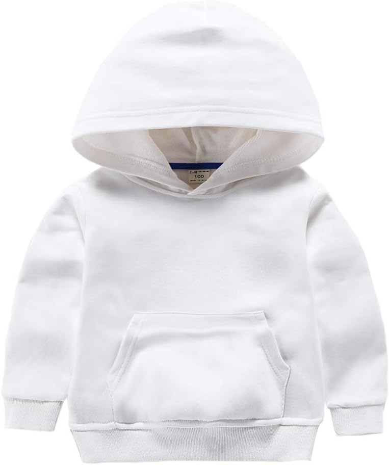 Ding-dong Baby Toddler Kid Boy Girl Solid Casual Pocket Hoodie Sweatershirt Pullover