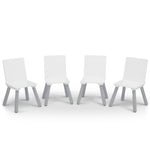 Delta Children Kids Table and Chair Set (4 Chairs Included) - Ideal for Arts & Crafts, Snack Time, Homeschooling, Homework & More, Grey/White