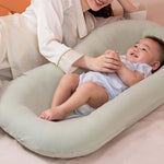Lucakuins Baby Lounger, Bionic Design Baby Lounger for Newborn 0-24 Months, Soft Organic Cotton Breathable Lounger for Infants (Lovely Green)