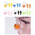 TOPQINFENGYUE 6 Packs Kids & Adults Swimming Nose Clips & Earplugs Silicone Protection Kit for Swimming Training, Multicolour