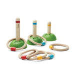 PlanToys® Meadow Ring Toss Wooden Montessori Coordination and Gross Motor Toy | Focus, Aim, Balance and Movement Development Activity | Eco Friendly Outdoor and Indoor Learning Game