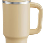 40 oz Tumbler with Handle and Straw: Stainless Steel Insulated Tumbler Keeps Cold for 24 Hours, Leakproof Travel Cup Fits in Cup Holder and BPA-Free, Cotton Candy