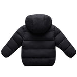 ANHDM Baby Boys Girls Thicken Winter Coat Toddler Fleece Warm Hooded Jacket Clothes, Black, 12-18 Months