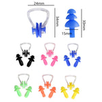 TOPQINFENGYUE 6 Packs Kids & Adults Swimming Nose Clips & Earplugs Silicone Protection Kit for Swimming Training, Multicolour