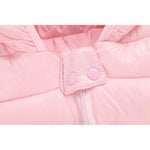 Winter Down Coats for Kids Baby Boys Girls Light Puffer Padded Jacket Bear Hoods Infant Outerwear Pink