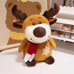 Santa Claus Plush Toy, 8" Santa Claus Stuffed Toy, Christmas Plush Toys Xmas Decoration Indoor (Reindeer)