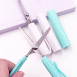 VOCUE Pink Pen Style Compact Ambidextrous Scissors, 1.4x2cm, for School, Craft, Travel, Emergencies