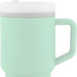 Infantino My 1st Tumbler, Silicone Sippy Cup with Straw & Handle, Spill-Resistant, for On-the-Go, BPA-Free Transition Cup, Lilac