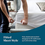LUCID Encasement Mattress Protector - Completely Surrounds Mattress for Waterproof Protection, White, Queen