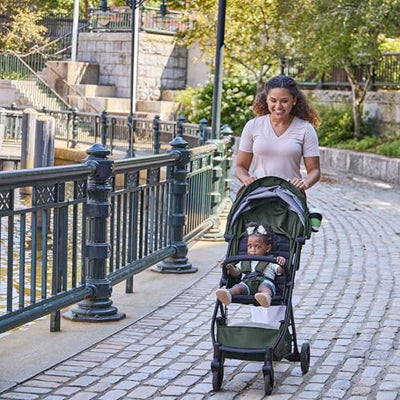 Ingenuity 3Dquickclose CS+ Compact Fold Stroller – Lightweight Stroller with Oversized Canopy, Extra-Large Storage and Compact Fold