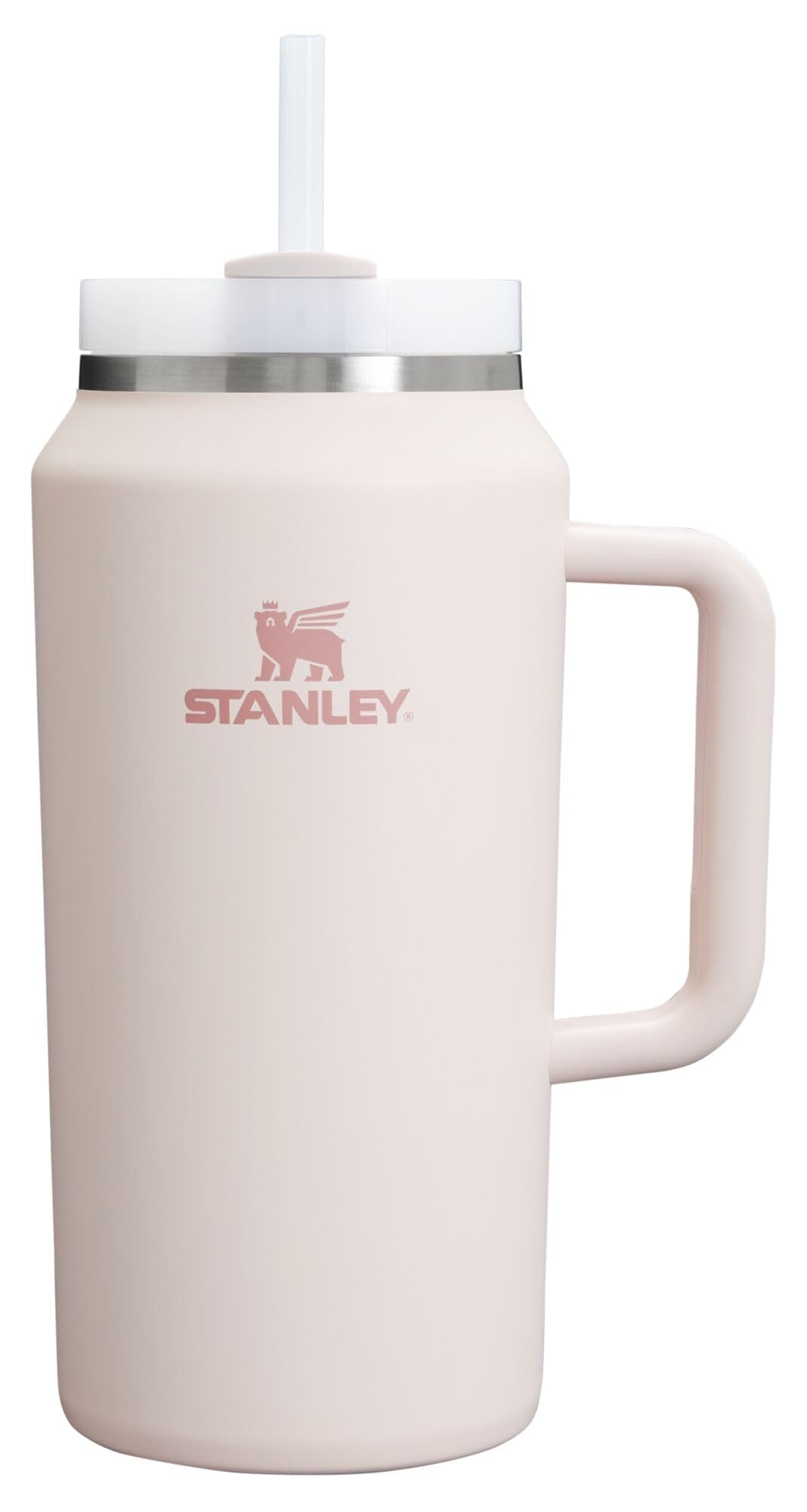 Stanley Quencher H2.0 FlowState Stainless Steel Vacuum Insulated Tumbler with Lid and Straw for Water, Iced Tea or Coffee, Smoothie and More, Rose Quartz 2.0, 30 OZ / 0.89 L