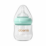 Glass Baby Bottles,Anti Colic Breastfeeding Bottle with Natural Response Nipple Size S,Wide Neck Slow Flow Baby Bottle for Baby,Newborn,Preemie 0-3 0-6 Month,BPA Free (Pink, 1 Pack, 4 Ounce)