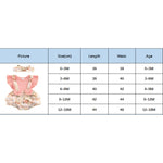 Fanvereka Newborn Infant Baby Girl Summer Outfits Romper Dress Flower Toddler Girls Tops Suspender Shorts + Headband Set (Pink, 0-3 Months)