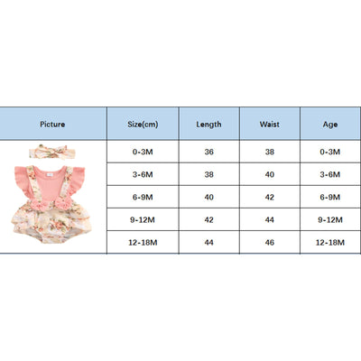 Fanvereka Newborn Infant Baby Girl Summer Outfits Romper Dress Flower Toddler Girls Tops Suspender Shorts + Headband Set (Pink, 0-3 Months)
