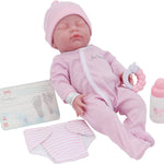 8 piece Layette Baby Doll Gift Set | JC Toys - La Newborn Nursery | 14" Life-Like Doll w/ Accessories | Pink | Ages 2+