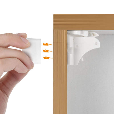 Vmaisi Adhesive Magnetic Locks for Cabinets & Drawers (32 Locks and 4 Keys)