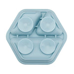 PandaEar 3 Pack Toddler Plates, Hexagon Divided Suction Plates for Baby, 100% Food Grade Silicone Baby Plates, Non-Slip, Baby Led Weaning Supplies, Microwave & Dishwasher Safe (Hexagon)
