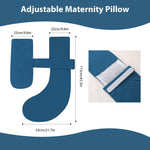 Elehealthy Pregnancy Pillow Maternity Pillow for Side Sleeping Soft Pregnancy Body Pillow for Pregnant Women, Maternity Pillow with Detachable and Adjustable Pillow Cover