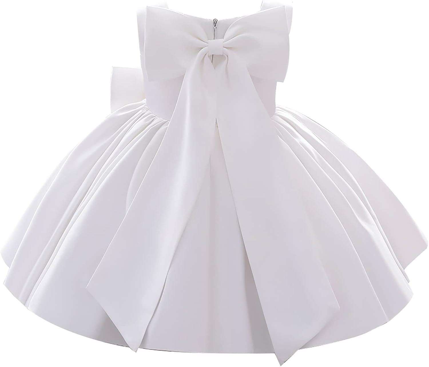 Girl Flower Design Dress Sleeveless Flower Design Princess Wedding Dress for Toddler and Baby Girl