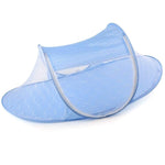 Baby Sleep Net, Baby Cot Crib Nets Cover Folding Crib Netting Baby Bedding Portable Breathable Baby Bed for Children Supplies Travel Bed (Sky-Blue,Green)