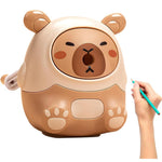 Cute Cartoon Manual Pencil Sharpener – Perfect Student Stationery for School, Office, and Art Drawing (9.3 * 8.5cm) Perfect Birthday and Holiday Gift for Students,Khaki