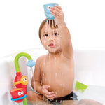 Yookidoo Toddler and Baby Bath Toy (Ages 1-3): Flow N Fill - 3 Stackable Play Cups - Battery Operated Interactive Hose Toy & Tumblers with Multiple Play Aspects - Make Bath Time Magical (No Mold)