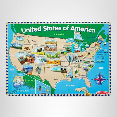 Melissa & Doug USA Map Wooden Puzzle (45 pcs)