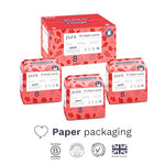 Pura Hypoallergenic Diaper Pants Size 8 (41+ lbs) Overnight, up to 12 Hours Leak Protection, Suitable for Sensitive Skin, Totally Chlorine Free, Soft Organic Cotton, 3 Packs of 15 (45 Pull Up Pants)