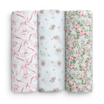 Delta Children Fitted Crib Sheets for Girls and Boys - Crib Sheet for Standard Crib and Toddler Mattresses - 28x52 Inch (Pack of 3), Pink Floral
