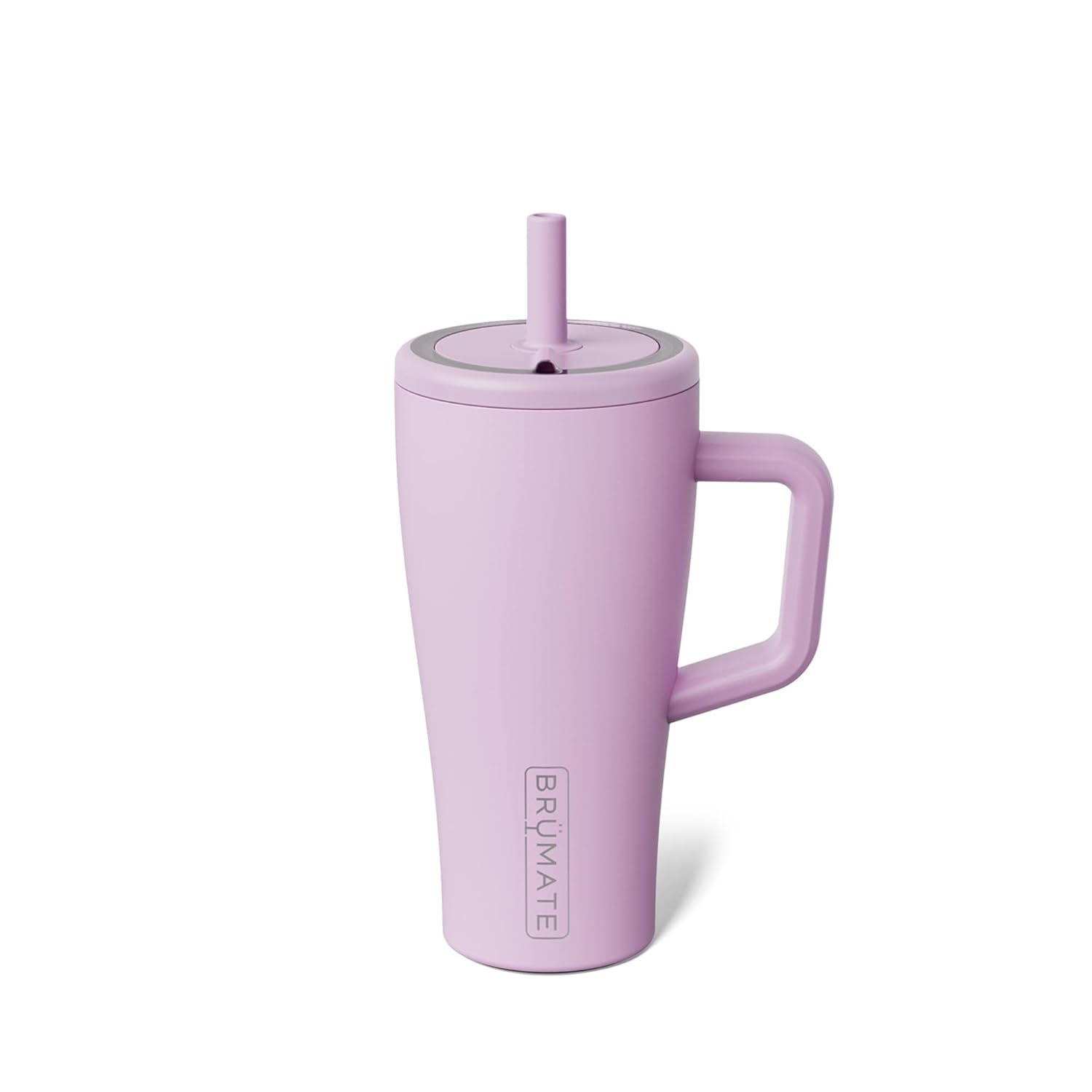 BrüMate Era 40 oz Tumbler with Handle and Straw | 100% Leakproof Insulated Water Bottle Tumbler with Lid and Flexible SoftSip Straw | Made of Stainless Steel | Cup Holder Friendly | 40oz (Lavender)
