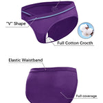 Molasus Cotton Crossover Maternity Underwear Under Bump Pregnancy Bikinis Panties Pack of 6,Multicolor,Medium