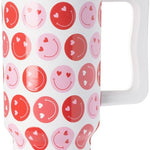 Simple Modern 40 oz Trek Tumbler with Handle and Straw Lid | Cup Holder Friendly Insulated Stainless Steel Travel Mug | Almond Birch