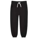 Bumeex Toddler Boys Sweatpants Joggers Pants Little Kids 3 Pack Cotton School Fashion Cinched Hem Jogging Sweat Pants Outfits Clothes with Pockets Trousers Black/Grey/Olive 5t