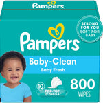 Pampers Baby Wipes, Complete Clean Baby Fresh Scented Wipe, Gently Cleans Head to Toe, 72 Total (1 Flip-Top Packs)
